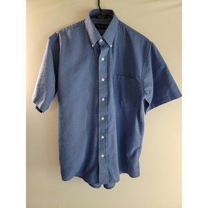Pine Island International Mens Blue Size M Shortsleeve Dress Button Down Shirt